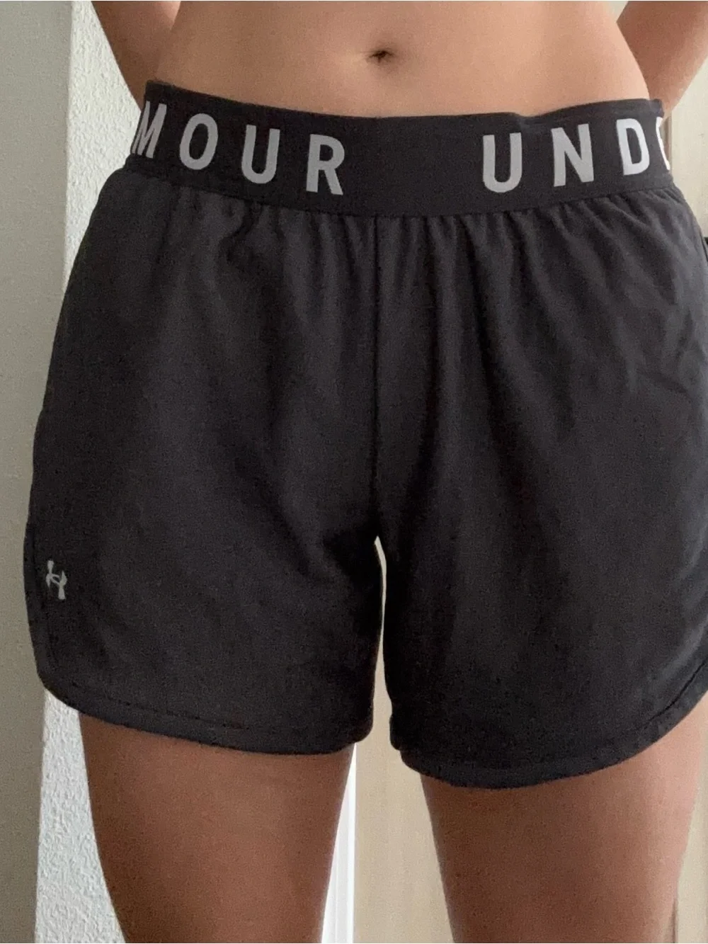 Grey Athletic Mid Rise Shorts - Picture 4 of 4